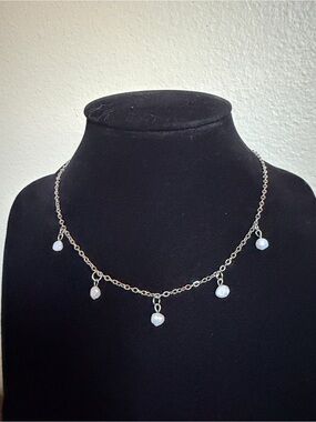 Unique 5 Natural Freshwater Pearl Drop
Necklace Dainty